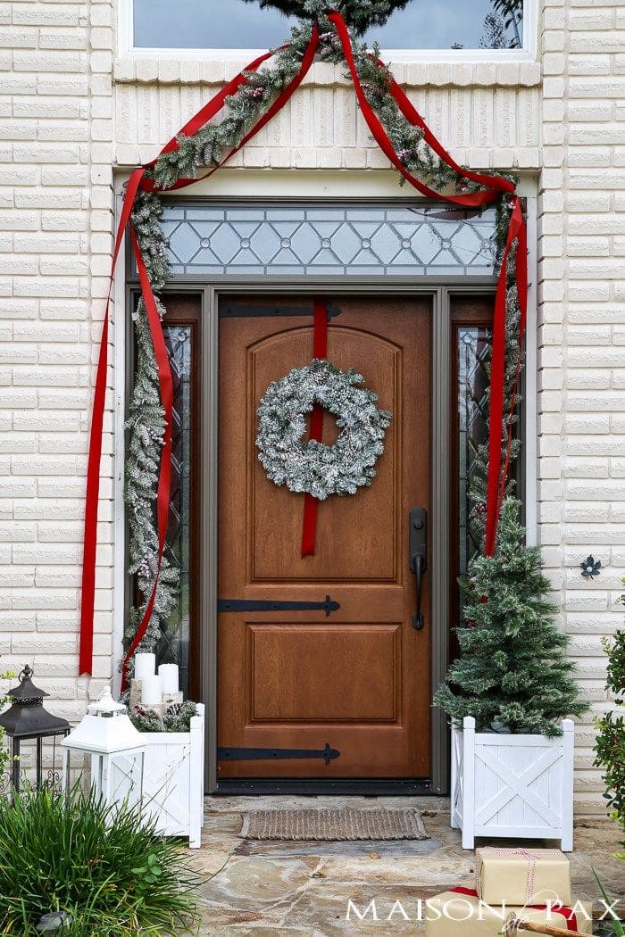 Elegance Frosted Christmas Entry