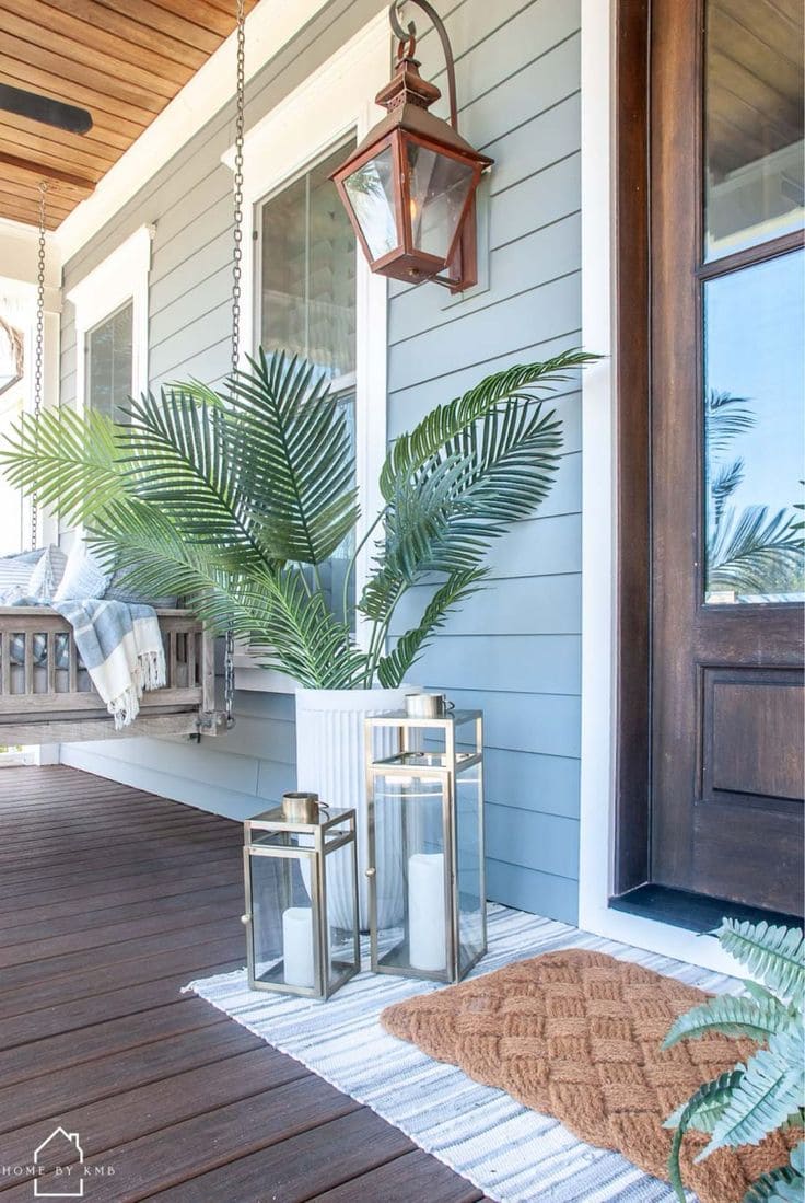 Elegant Lantern Accents with Tropical Charm