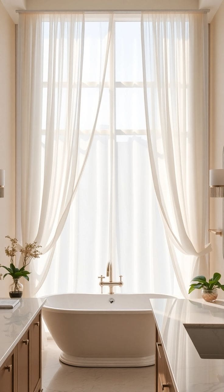 Elegant Serenity with Sheer-Curtain Bliss