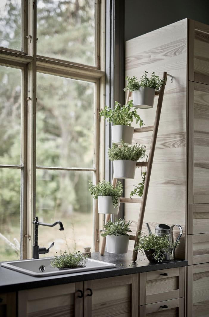 Elevated Herb Haven Window Display