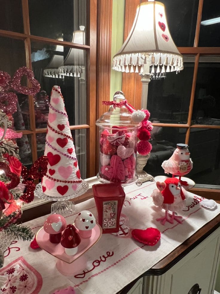 Enchanting Valentines Corner of Love Decor