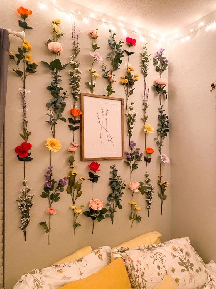 Enchanting Wall of Hanging Florals