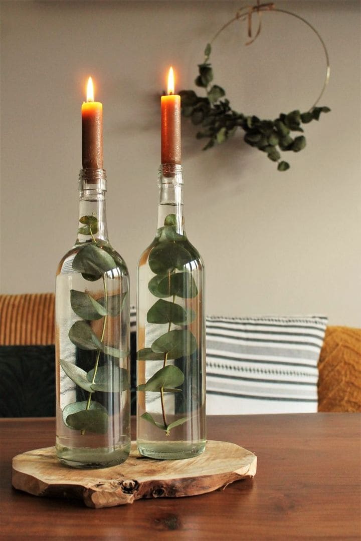 Eucalyptus Elegance Candle Bottles Display