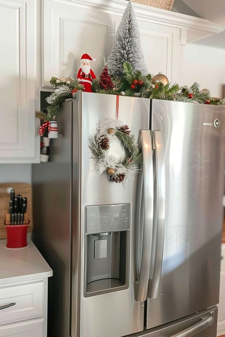 Festive Fridge Christmas Decor