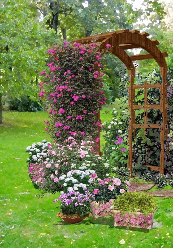 Floral Archway Oasis for Backyard Bliss