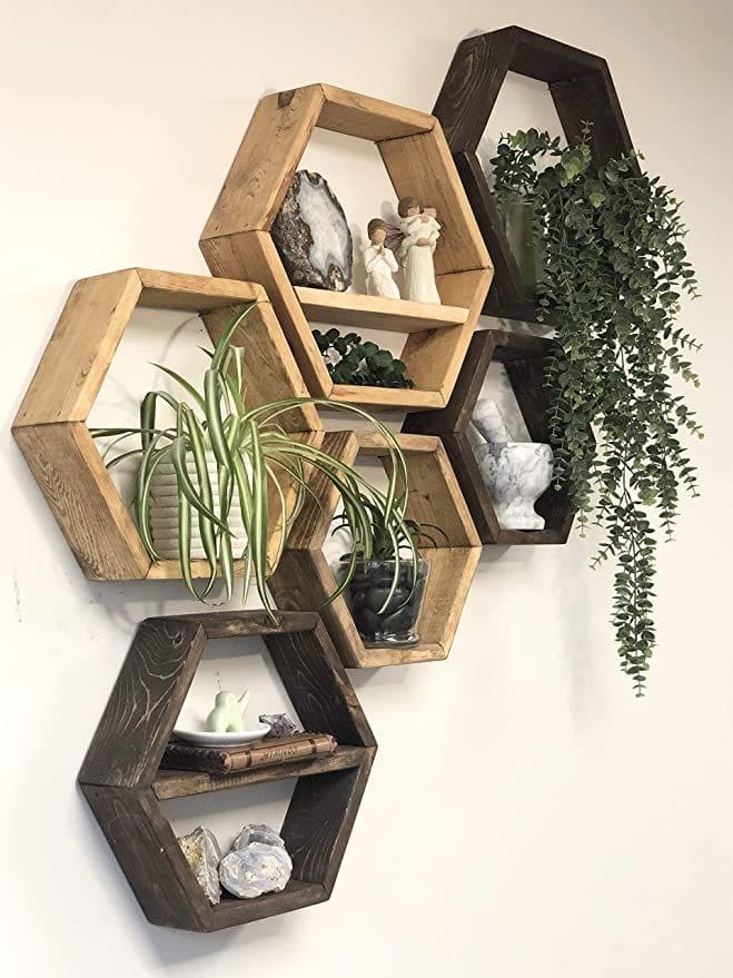 Hexagonal Wall Shelf Design