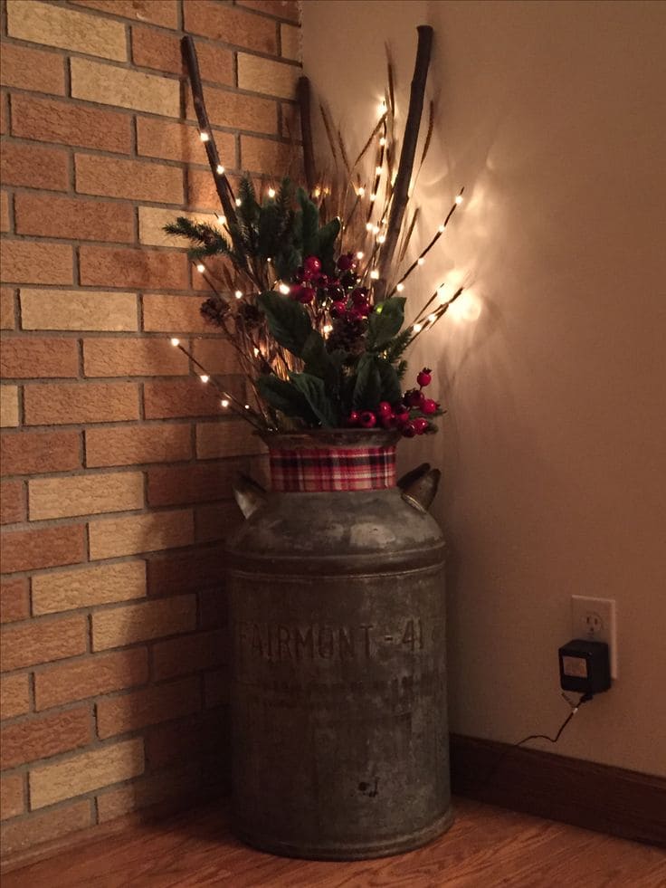 Holiday Milk Can Arrangement