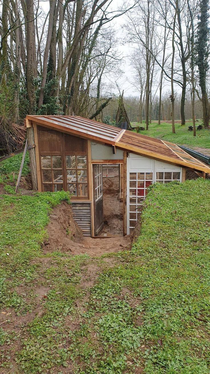 Innovative Earth-Sheltered Backyard Walipini Design