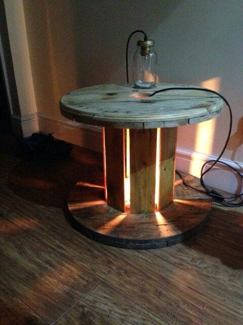 Luminous Spool Side Table