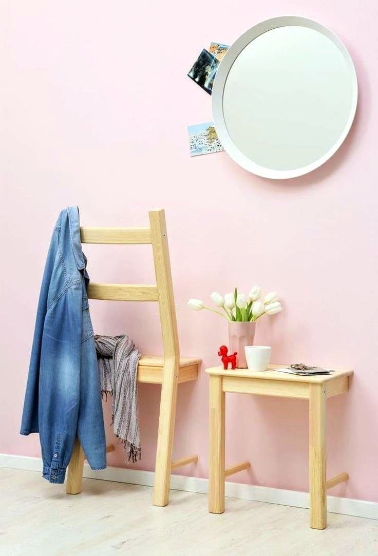 Minimalist Half-Chair Wall Accent Table