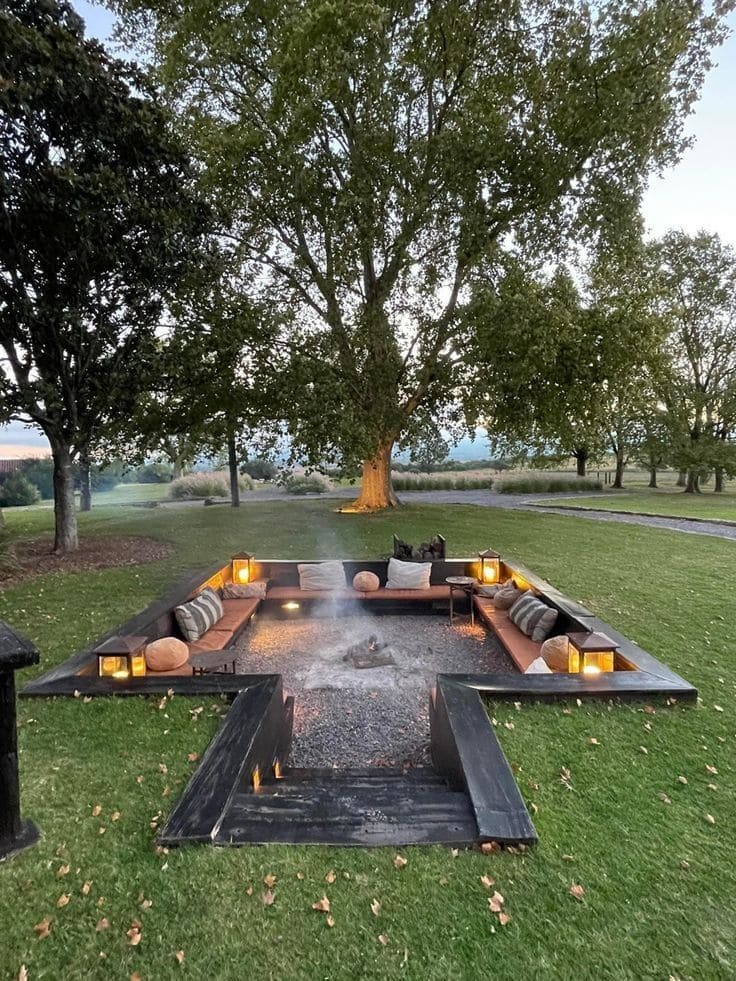 Modern Fire Pit Retreat