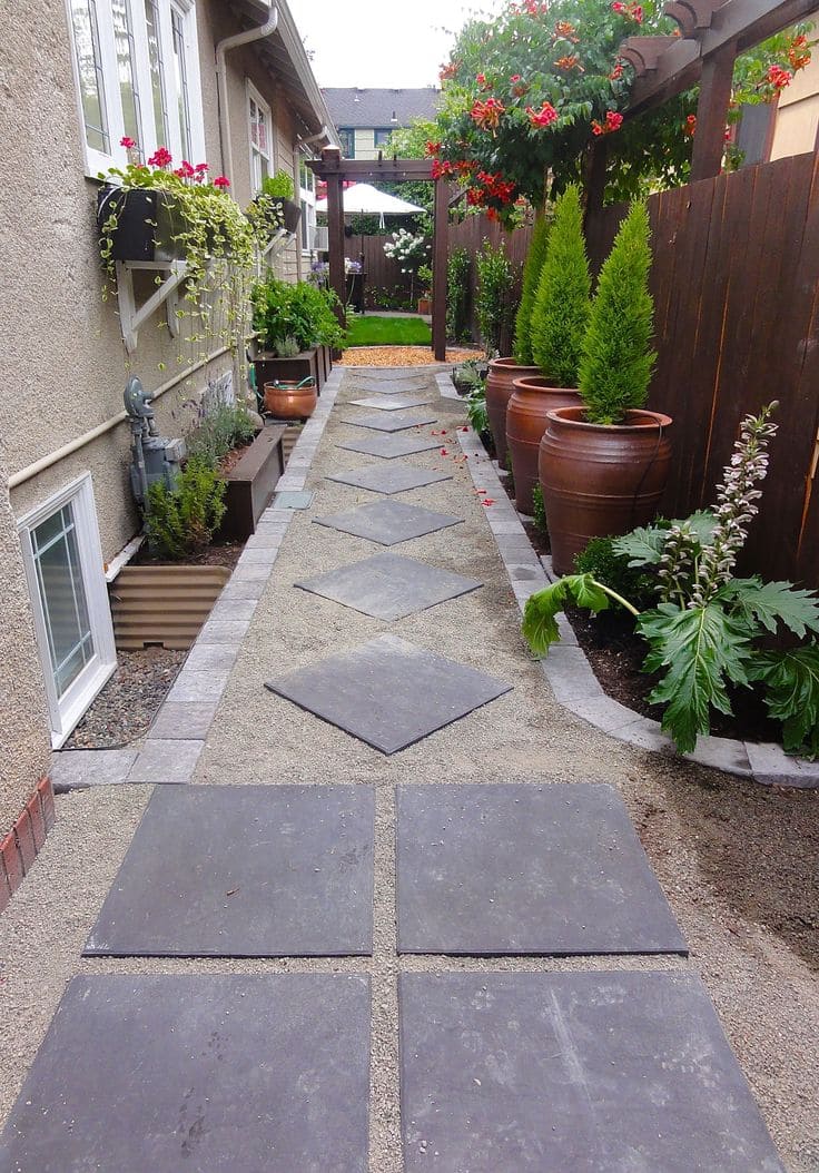 Modern Pathway with Vibrant Touches