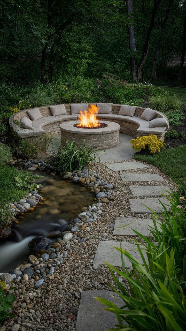 Pathway to Fire Pit Oasis