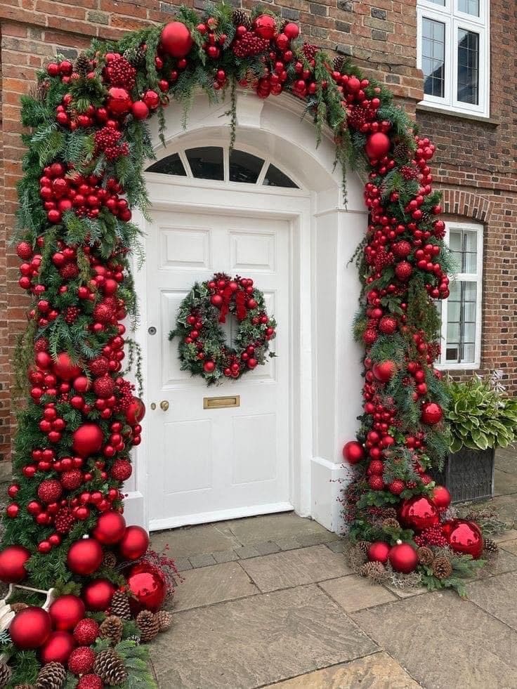 Red and Green Festive Archway Elegance