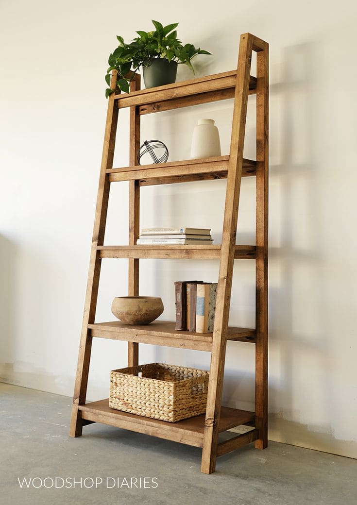 Rustic Charm Ladder-Style DIY Shelf