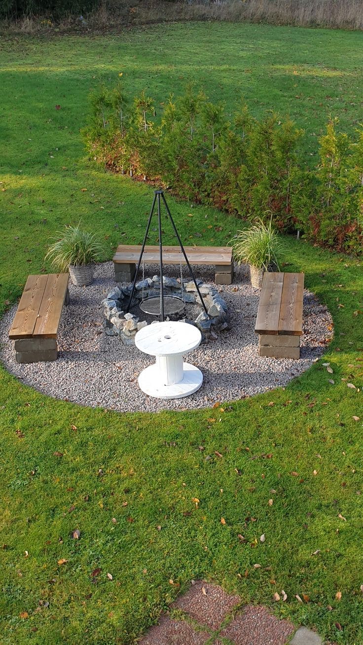 Rustic Fire Pit Oasis