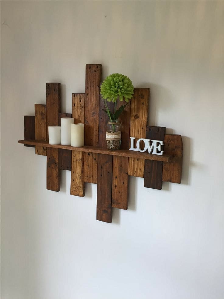 Rustic Pallet Wall Shelf Charm