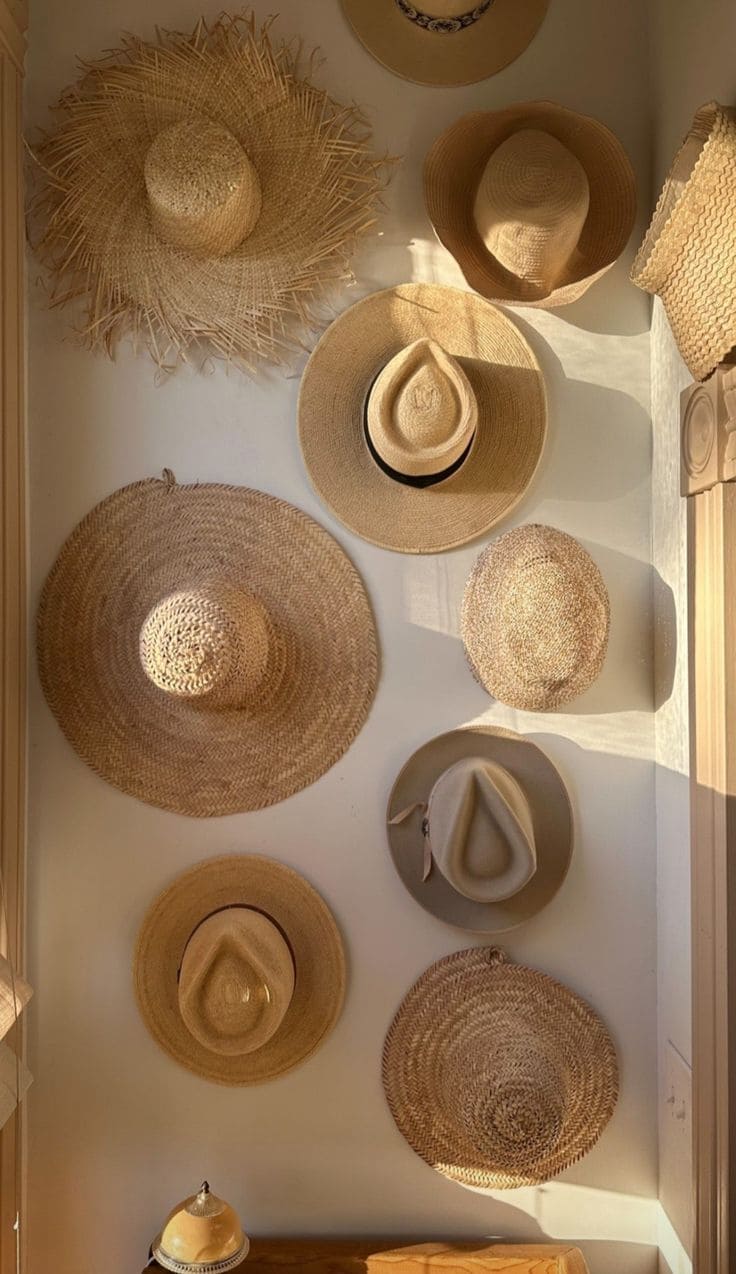 Rustic Straw Hat Gallery Wall Charm