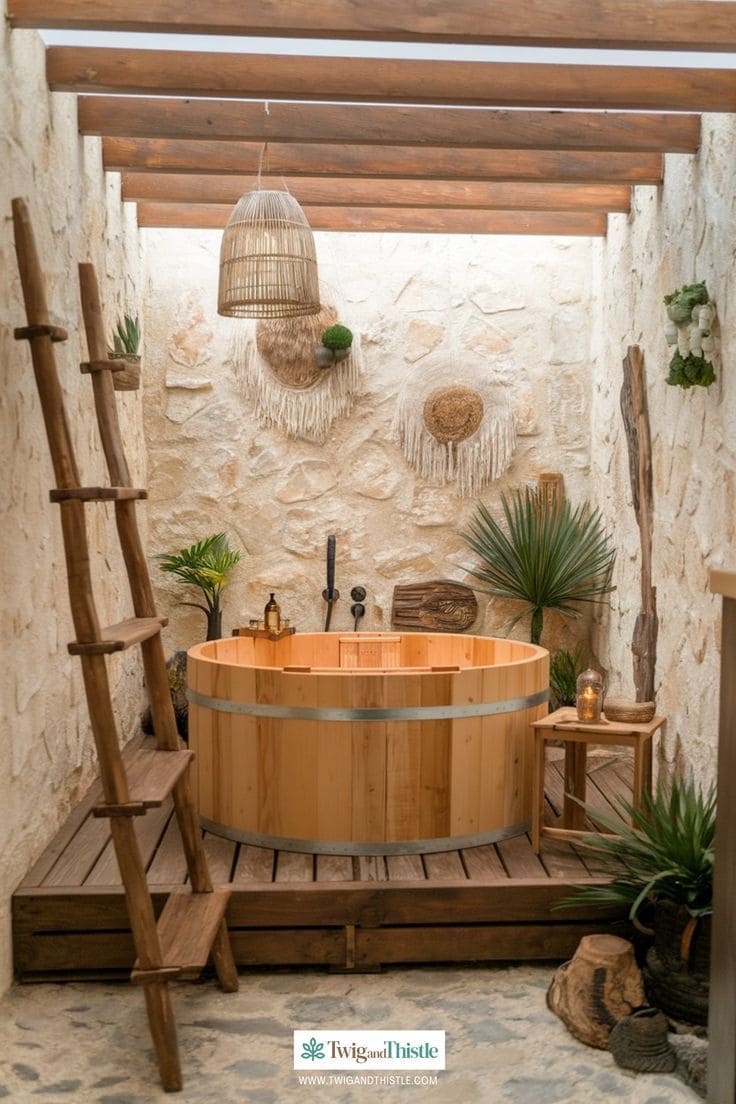 Rustic Wooden Spa Sanctuary Retreat