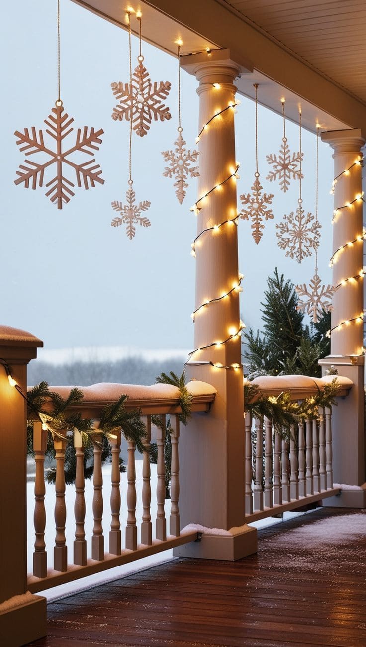 Snowflake Wonderland Christmas Porch Magic