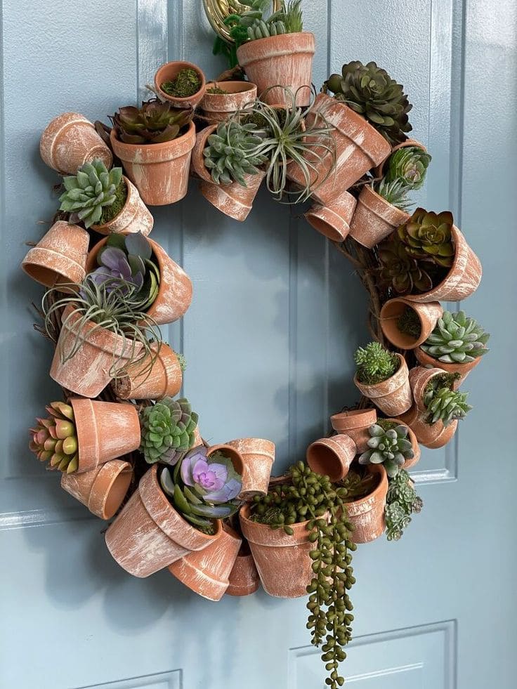 Terracotta Succulent Garden Wreath