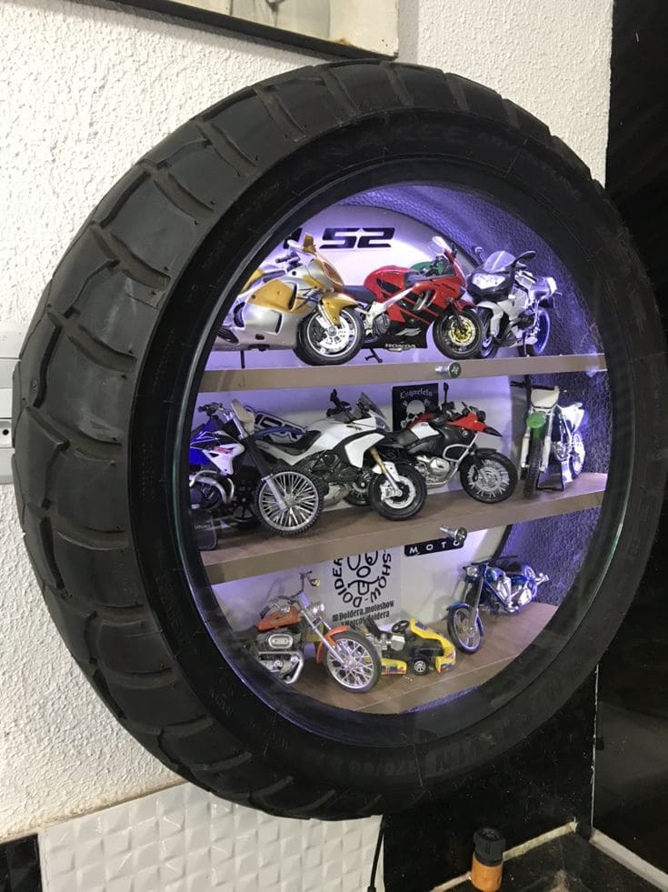 Tire Display Shelf for Collectibles