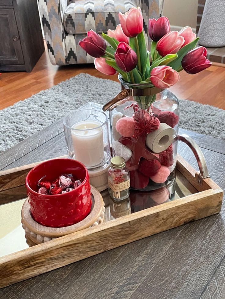 Valentines Day Coffee Table Tray