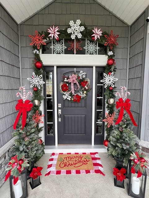 Whimsical Snowflake and Candy Cane Entry