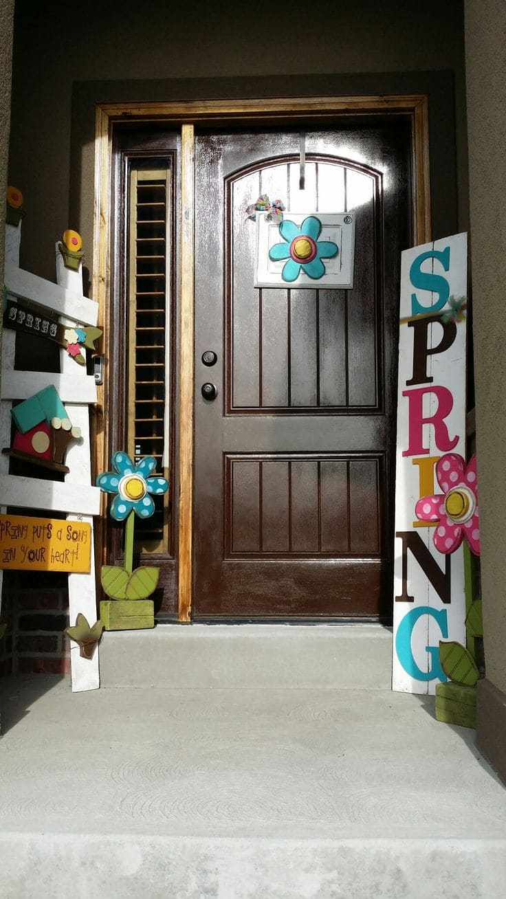 Whimsical Spring Entryway Full of Cheer