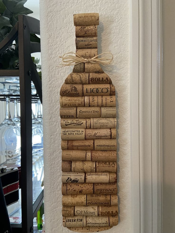 Whimsical Wine Cork Bottle