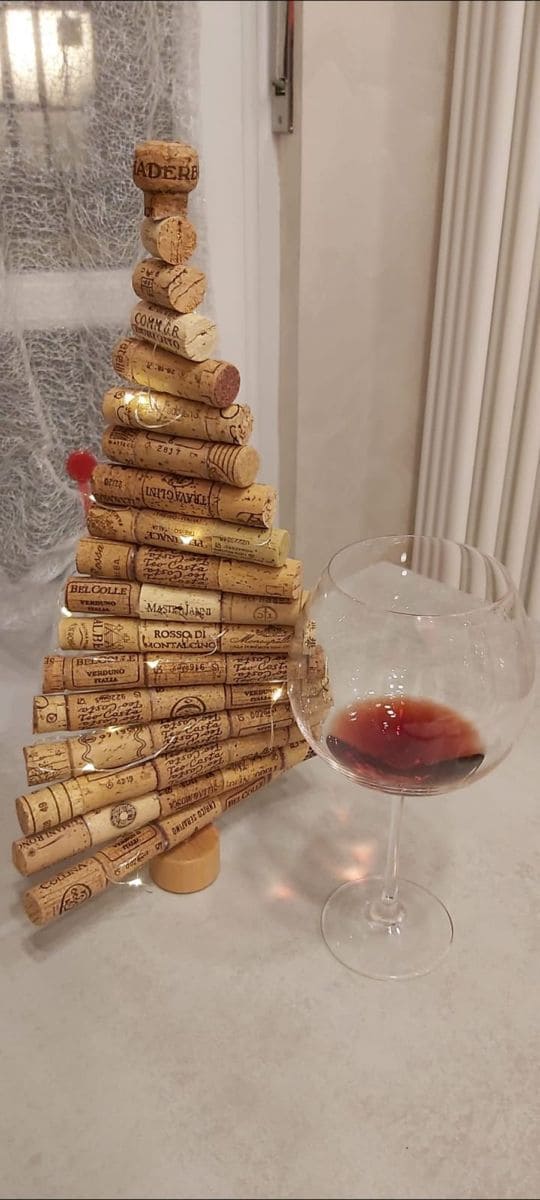 Whimsical Wine Cork Christmas Tree