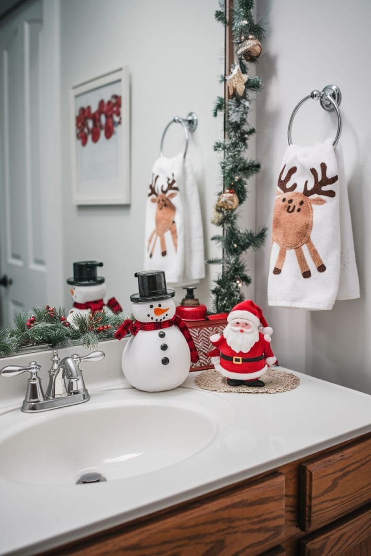 Whimsical Winter Wonderland Bathroom Decor