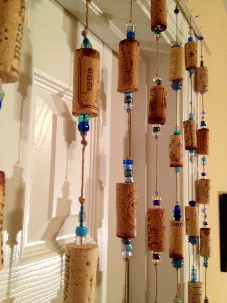 Wine Cork Doorway Curtain Decor