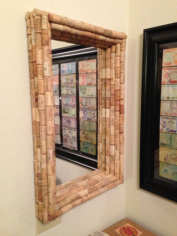 Wine Cork Mirror Frame