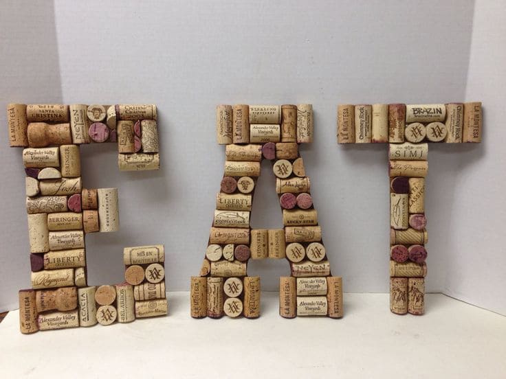 Wine Cork Word Art