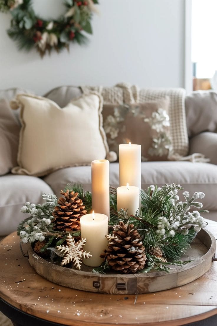 Winter Wonderland Coffee Table Centerpiece