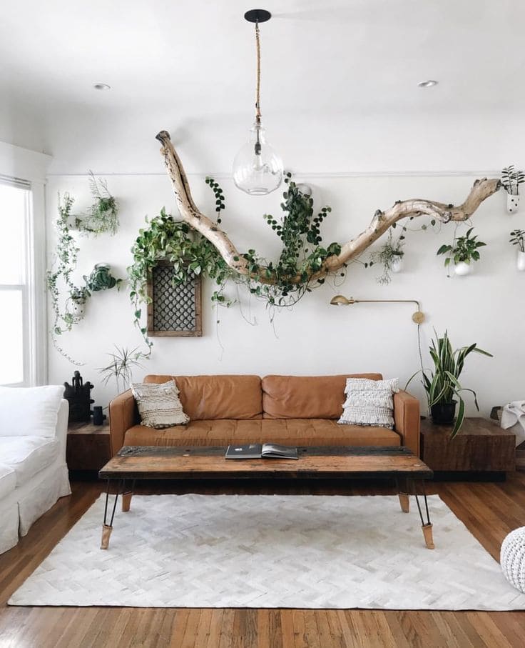 Wooden Hanging Plants Display