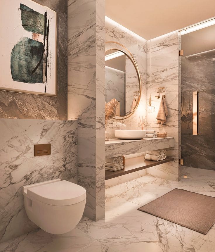 Big Marble Statements with Minimalist Charm