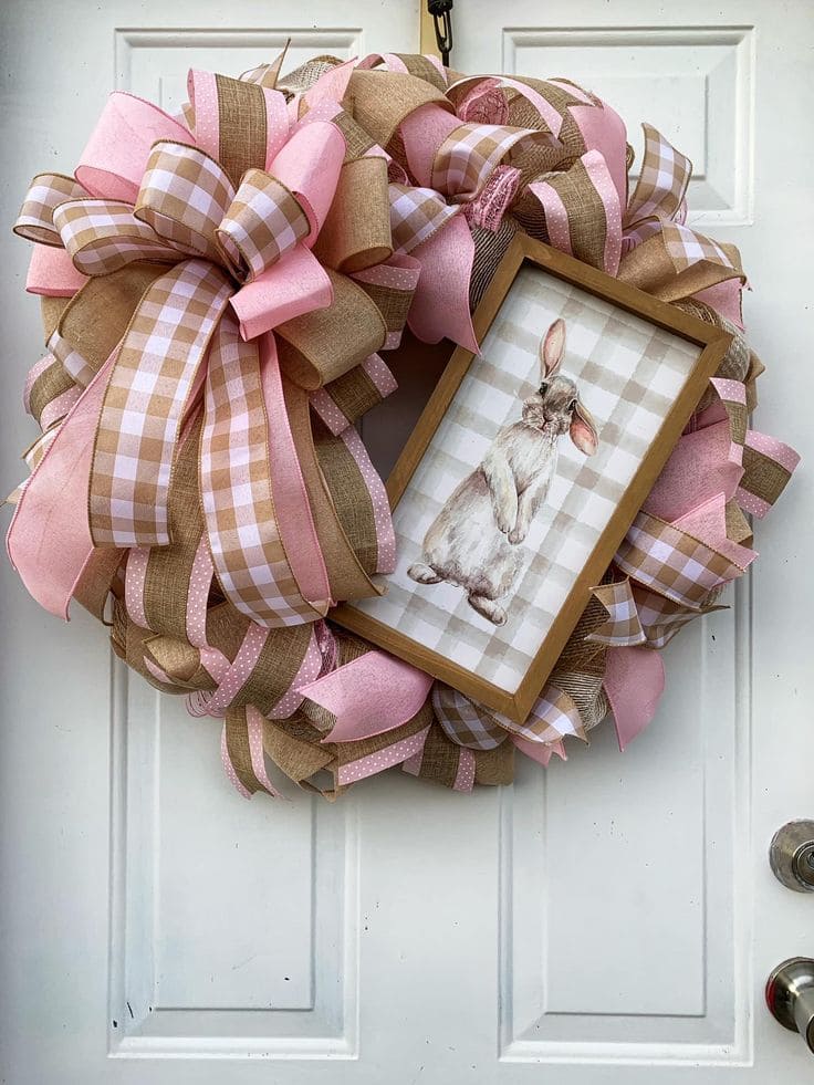 Charming Bunny-Inspired Burlap Wreath