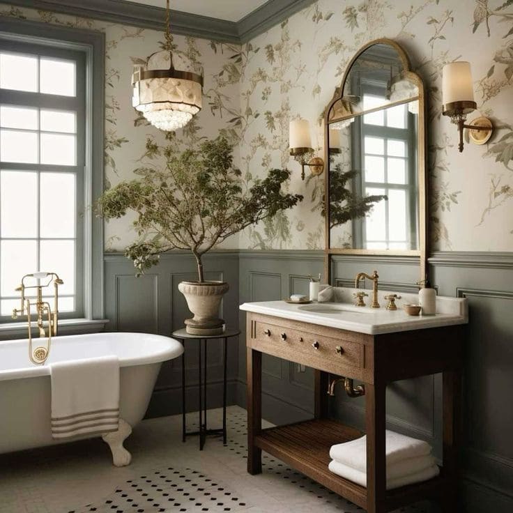 Charming Coastal Elegance Bathroom Retreat