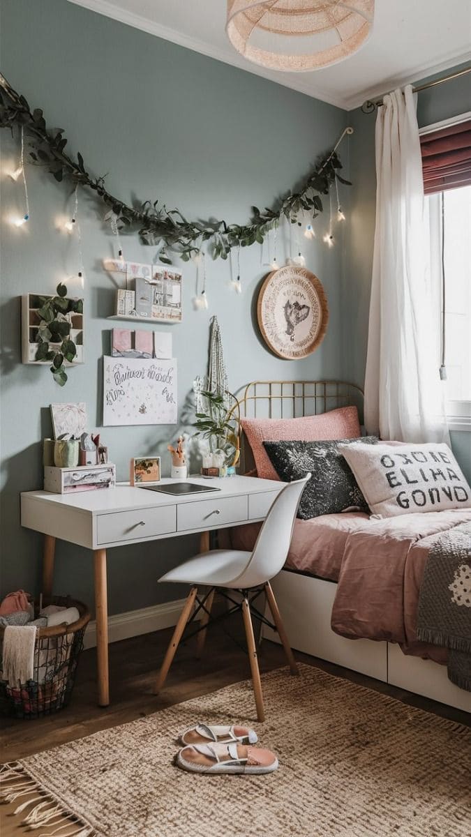 Charming Nature-Inspired Teen Desk Nook