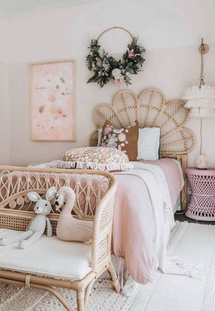 Charming Pink Boho Bedroom Delight