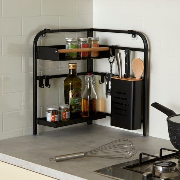 Chic and Functional Kitchen Corner Shelf