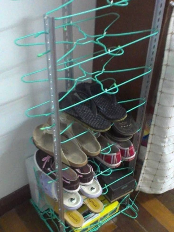 Clever Hanger-Based Shoe Organizer