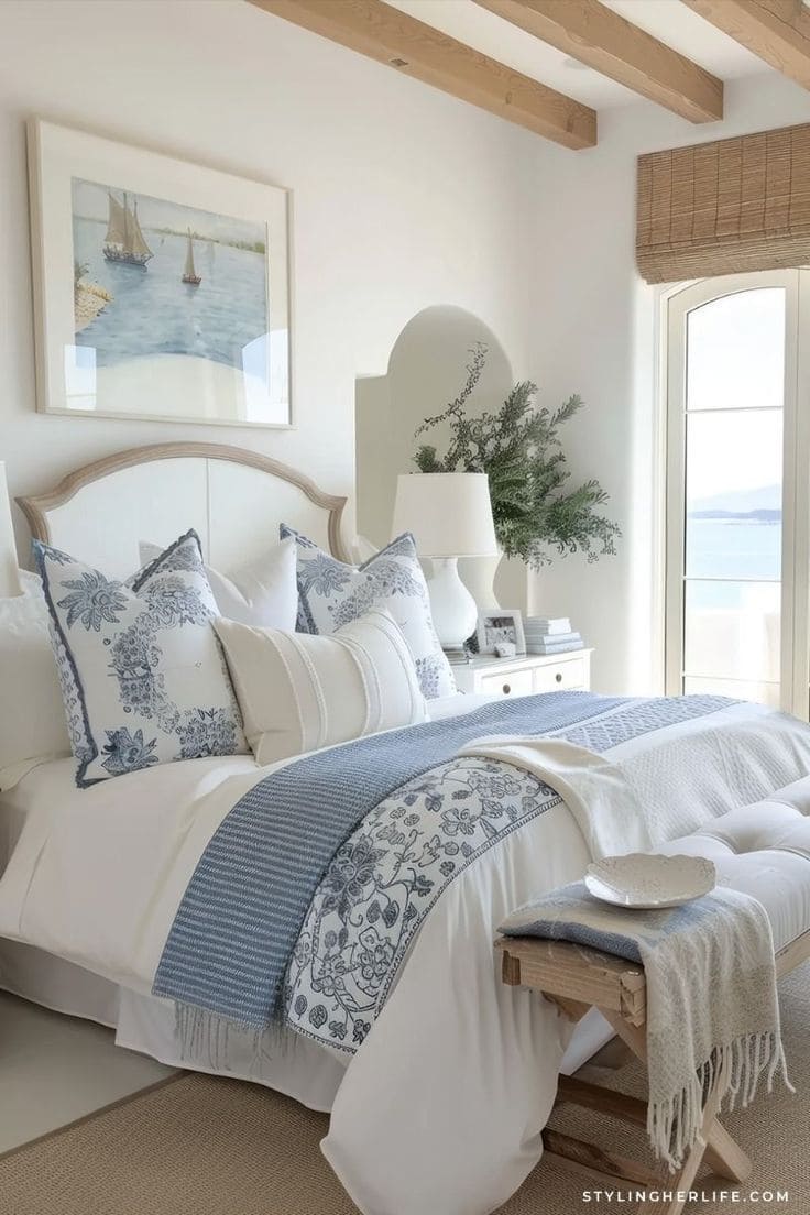 Coastal Elegance Blue Bedroom Bliss