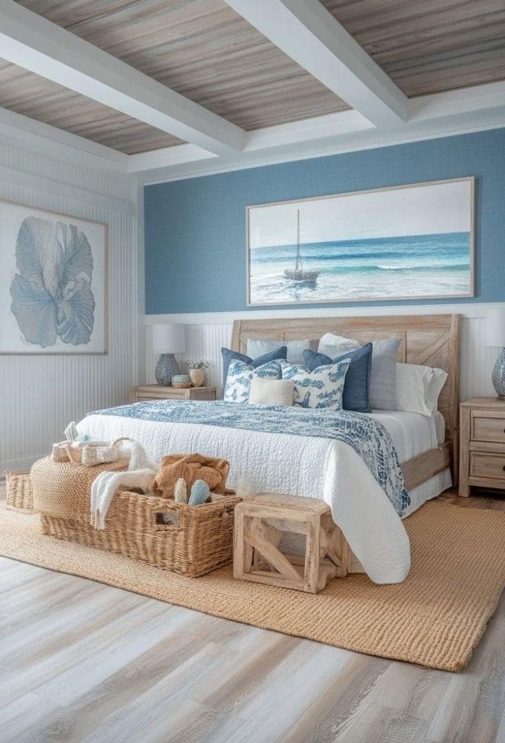 Coastal Serenity Blue Bedroom Bliss