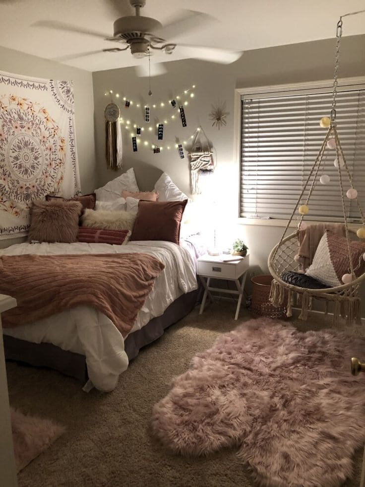 Cozy Bohemian Chic Teen Bedroom