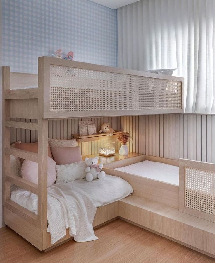 Cozy Scandinavian-Inspired Kids Bunk Bed