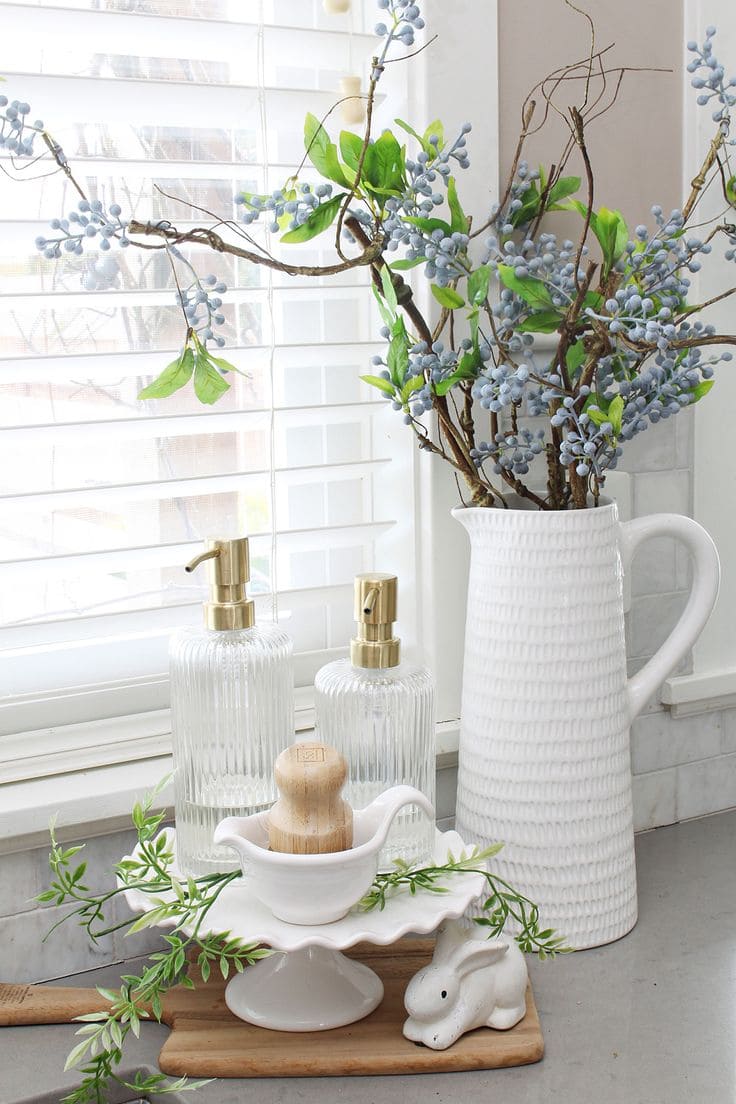 Delicate Spring Vanity with Natural Elegance