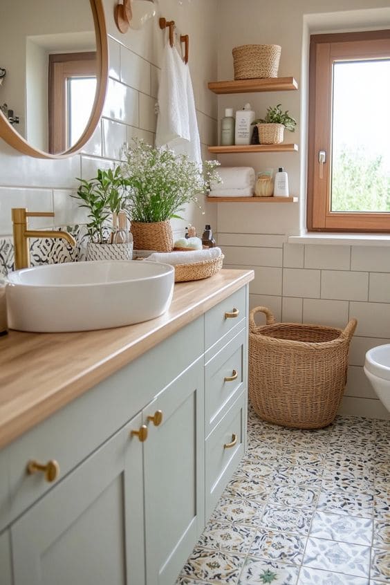 Earthy Bathroom Elegance